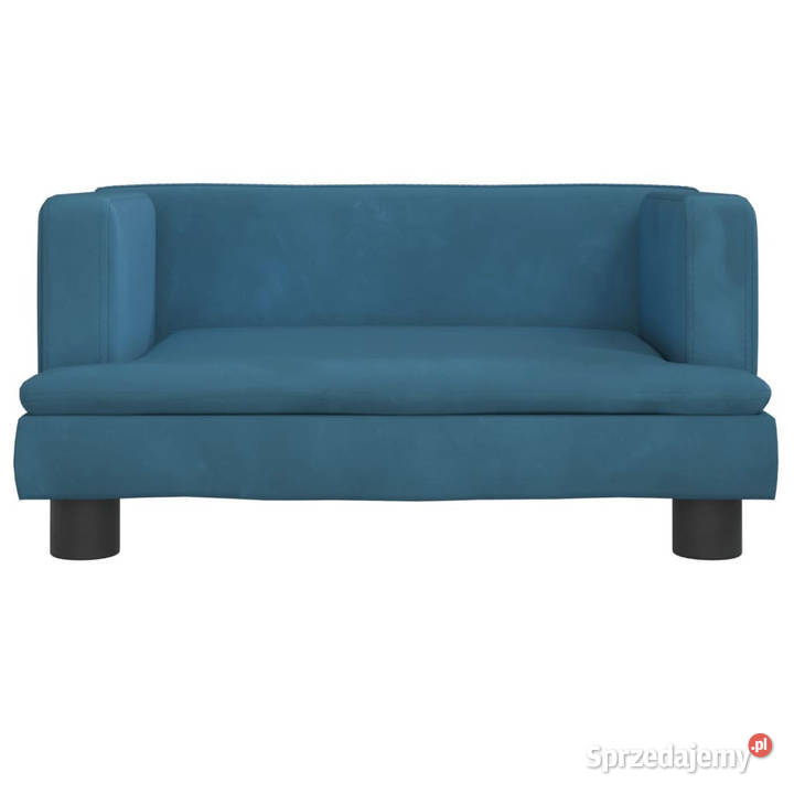 Sofa dzieci niebieska 60x40x30 aksamit WM3196317 Warszawa