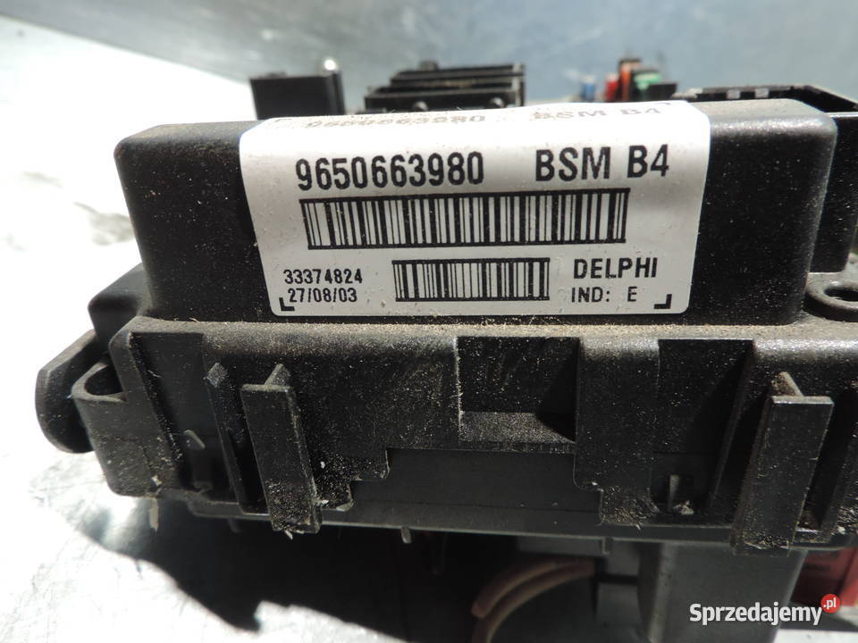 SKRZYNKA MODUŁ BSM B4 PEUGEOT 206 14 9650663980 Nowy Sącz