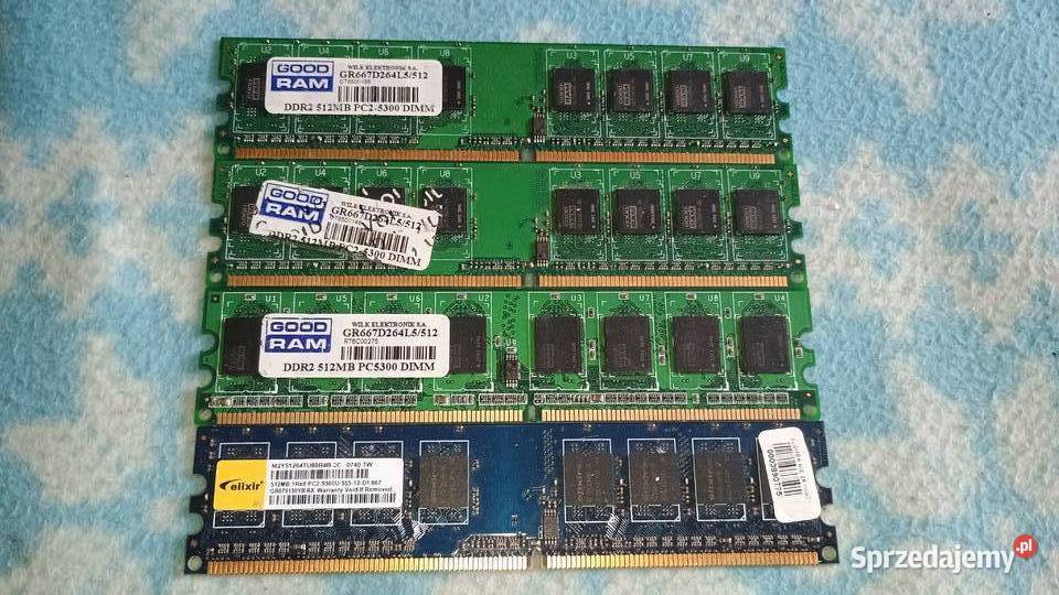 cztery kości pamięci RAM DDR2 Lubartów