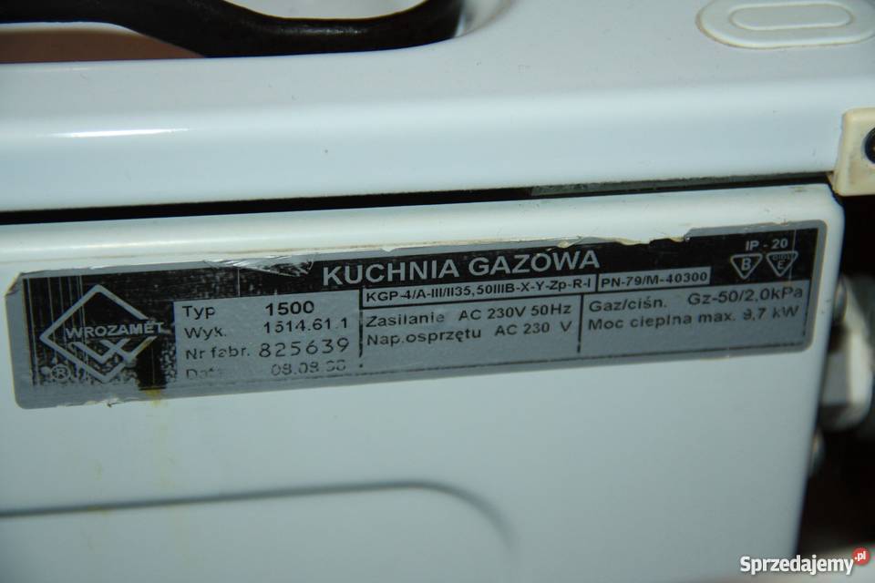 Kuchenka gazowa Mastercook Wrozamet typ 1500 Kraków
