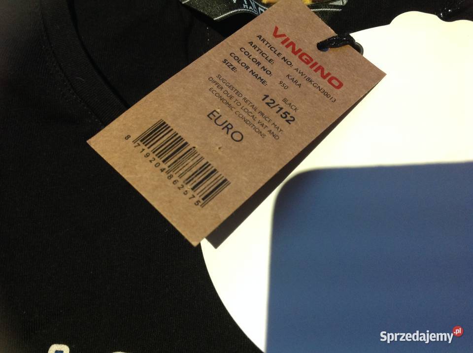 Koszulka Czarna dziewczęca VINGINO na 152 NOWA 11 lat+