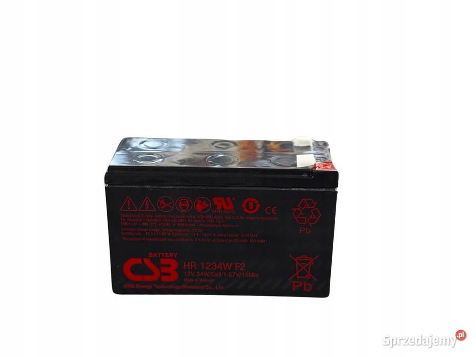 Akumulator CSB HR1234WF2 12V 9Ah L Jelcz-Laskowice sprzedam