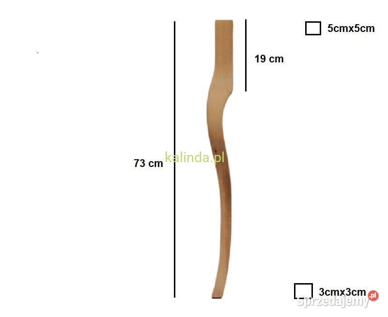 Noga drewniana surowa do stołu kopytko Dom i Ogród Radom