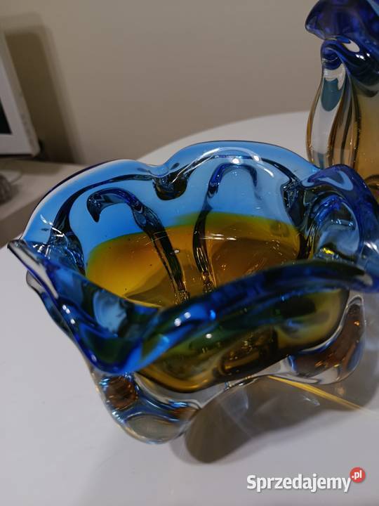 Paterka i wazon huty Chribska Czechoslowacja