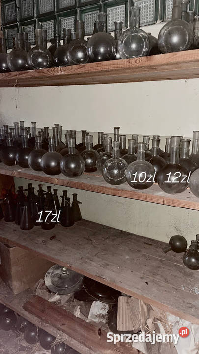 Szkło laboratoryjne PRL naczynia alchemiczne Bolesławiec sprzedam