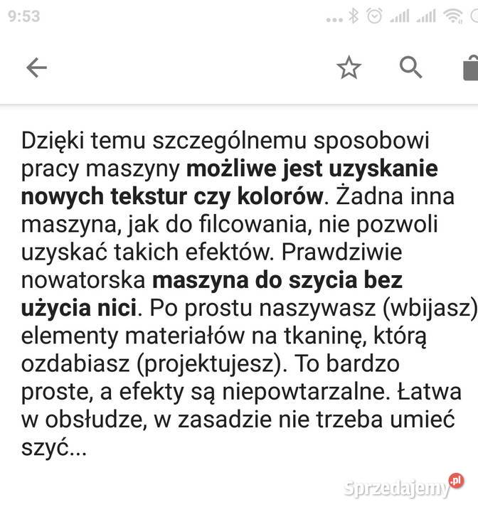 Maszyna do filcowania JANOME FM725 Warszawa