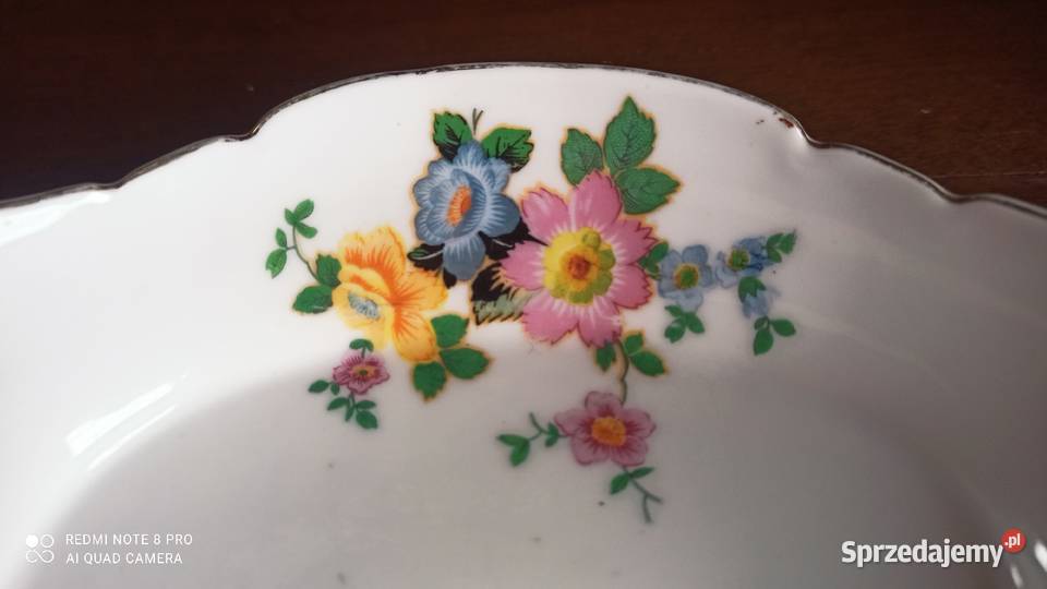 Patera Victoria Czechoslovakia Biała złocona Antyki, Sztuka, Kolekcje Gdańsk