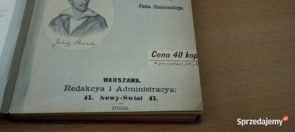 Juliusz słowacki 1898 stan idealny Jarosław
