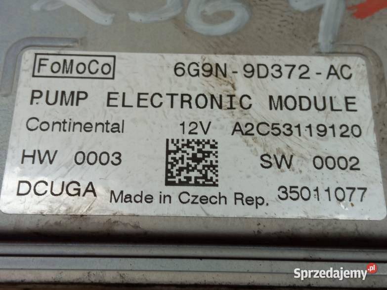 MODUŁ POMPY PALIWA 6G99D372AC Volvo XC 60 I 2008 Komputery sprzedam