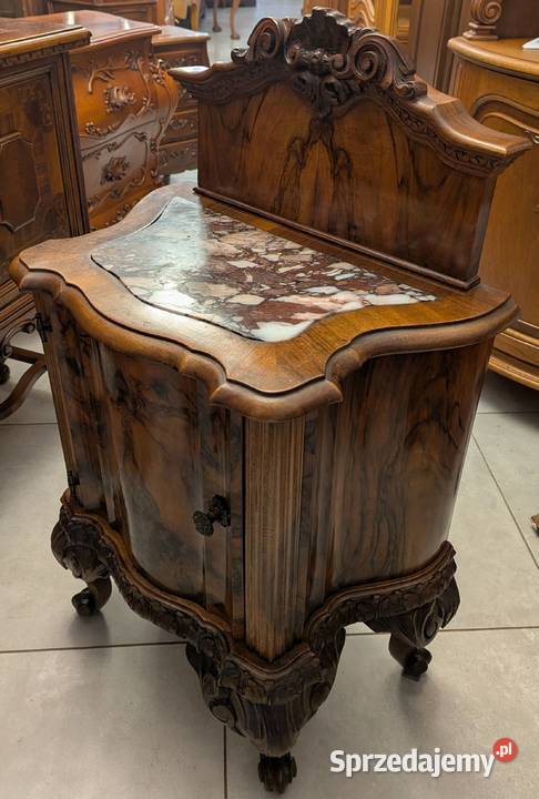 Wspaniała szafka neobarokowa orzech z czeczotą Dąbrowa Górnicza