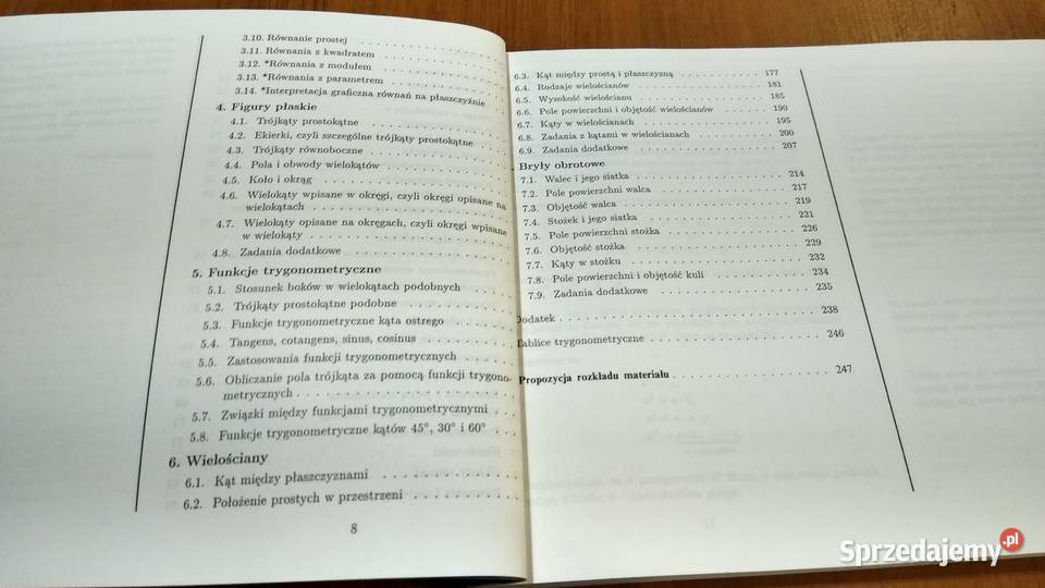 Matematyka 8 podręcznik klas VIII książka szkoła podstawowa Gdańsk
