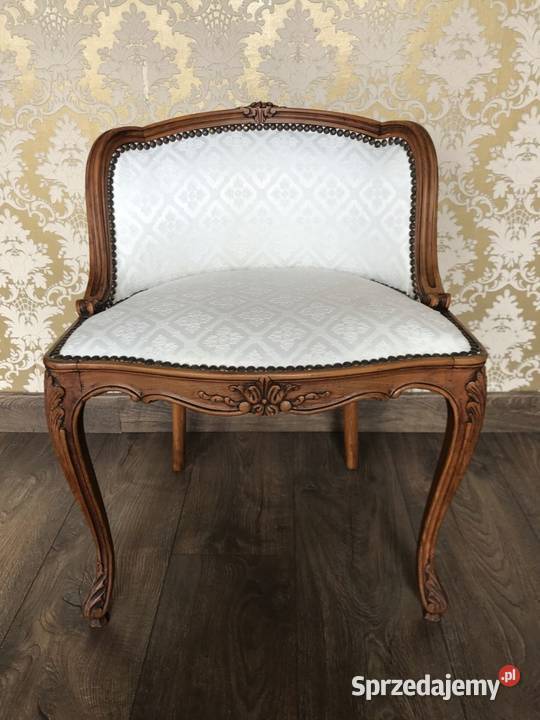 Piękny dębowy fotelik do toaletki łódzkie Łódź