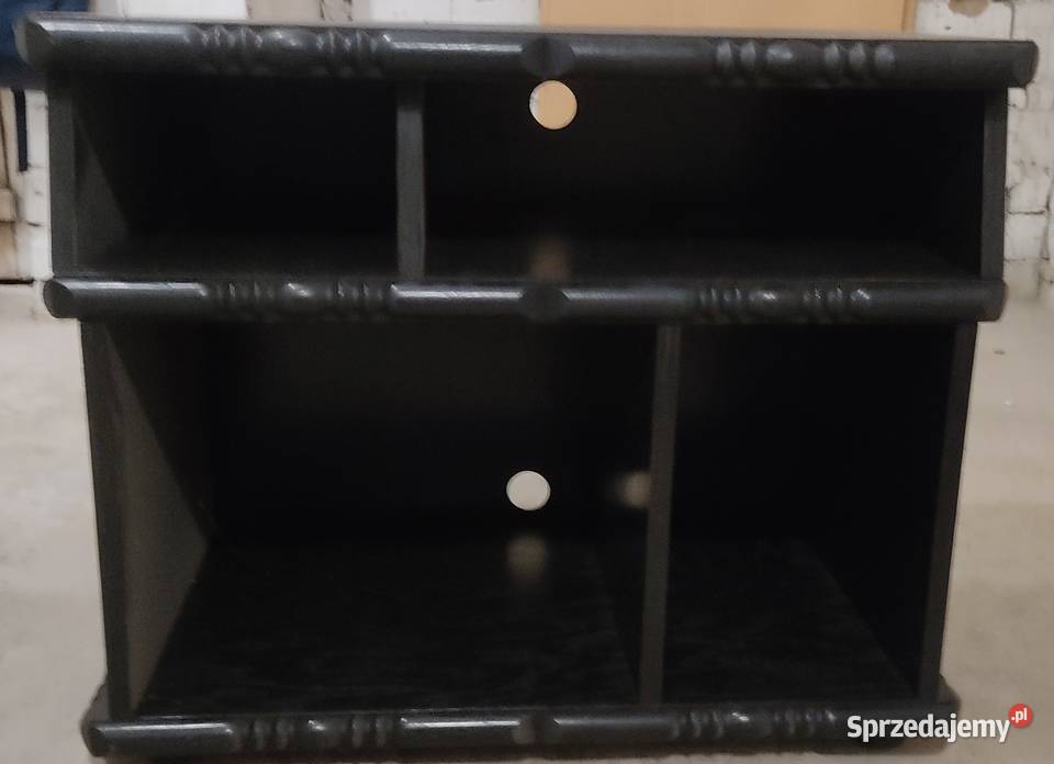 Szafka RTV drewniana czarna Chrzanów