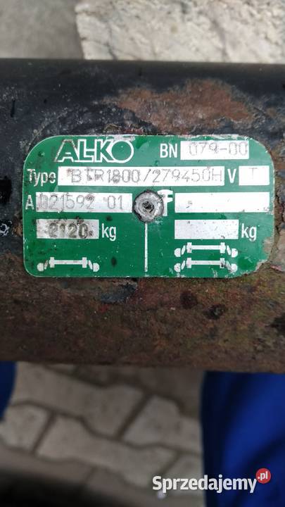 Oś ALKO BTR1800 nośność 2120 Środa Śląska