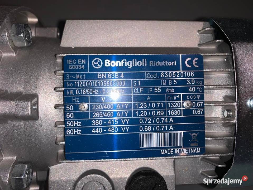 BONFIGLIOLI BN 63B 4 Instalacje Warszawa