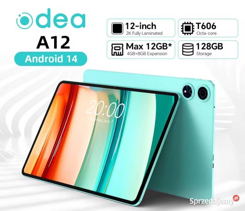 Tablet Odea A12 12 Android 14 2K Android Chrzanów