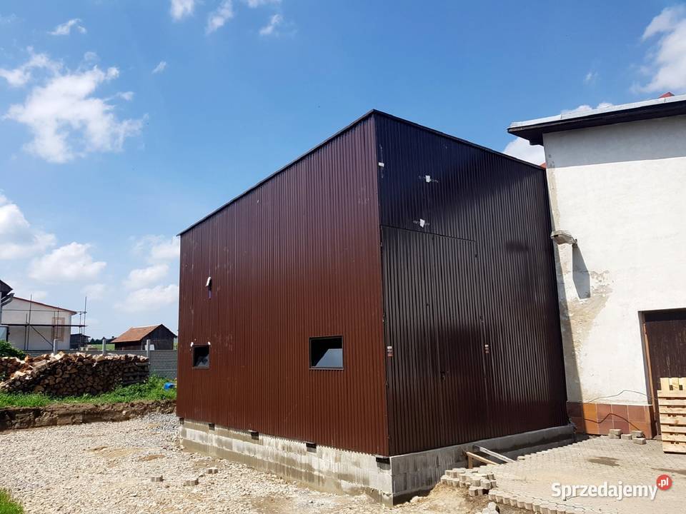 Blaszana montowana hala 10x8m ciemnobrązowa Kraków