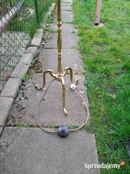 Stara mosiężna lampa podłogowa Nowogard