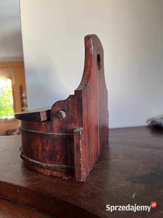 Pojemnik drewniany z klapką Do powieszenia Gdańsk