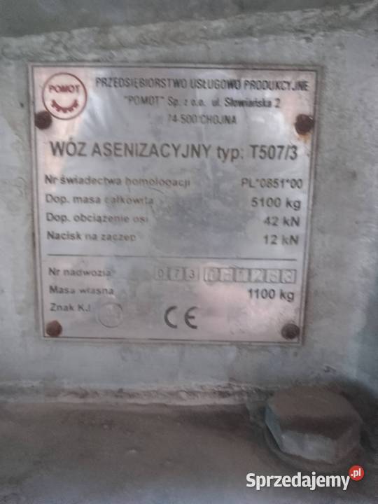 Wóz asenizacyjny beczkowóz beczka Pomot 4000l łódzkie Sieradz