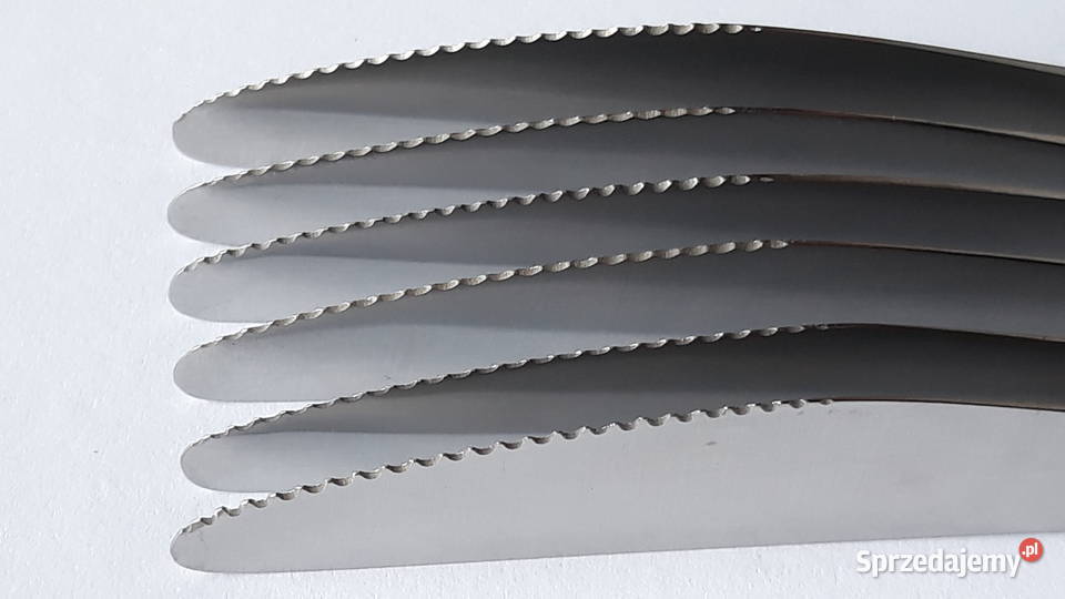 Noże obiadowe ROMBY KARO Gerlach sztućce PRL Dąbrowa Górnicza