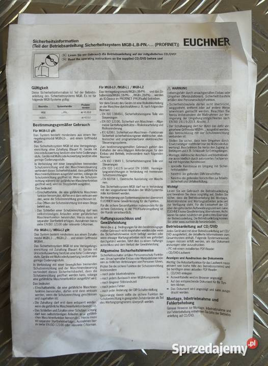 Wyłącznik bezpieczeństwa Euchner MGB Unicode