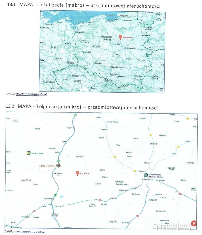 Kontrewers gm Strzegowo 1978 m2 rolna mazowieckie sprzedam