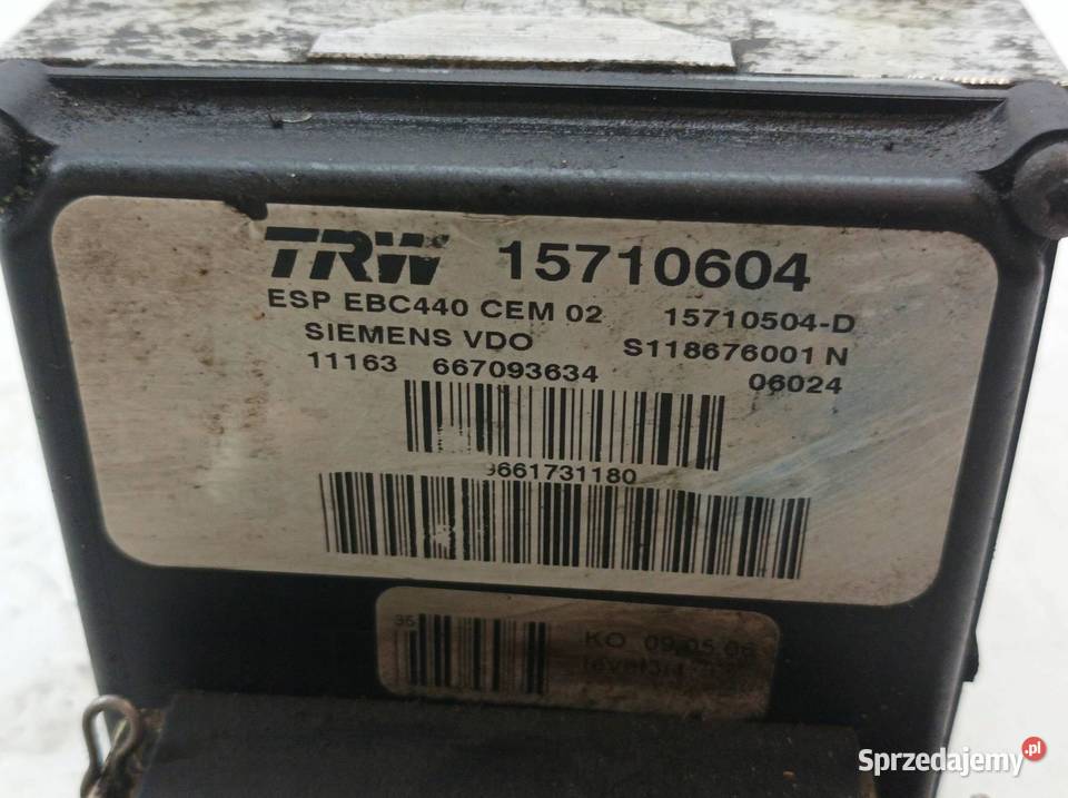 POMPA ABS 15710604 EBC440 Peugeot 407 I 20042010 Rok produkcji 2006