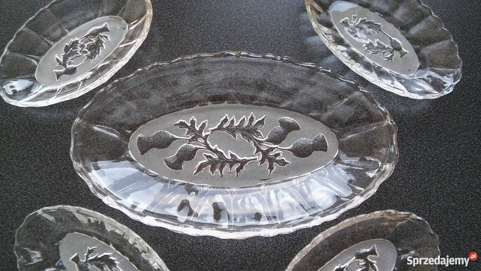 szkło półmisek osty hortensja polskie wzornictwo Gdańsk sprzedam