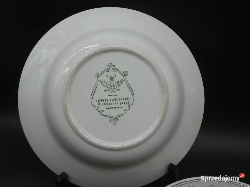 Talerze głębokie Swiss Landscape Made In Italy 2 Porcelana i szkło Raszków sprzedam