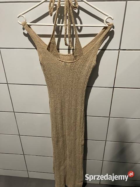 dwuwarstowa sukienka z ażurowej dzianiny HM xxs Toruń