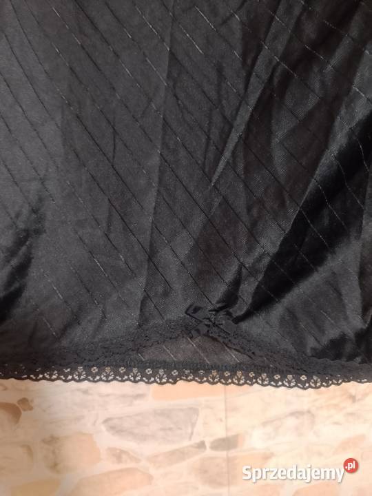 36S Czarna półhalka halka w paski z Londynu Kraków sprzedam