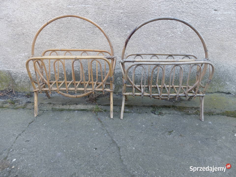 Dwa bambusowe gazetniki PRL 775