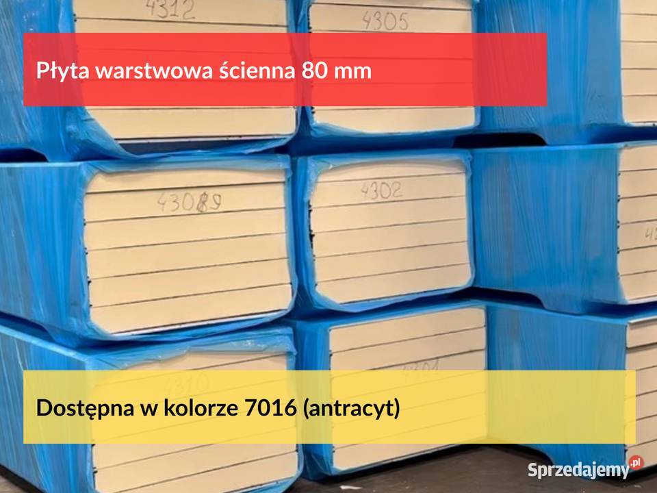 Płyta warstwowa 80mm Obornicka na ścianę magazyn Puszczykowo