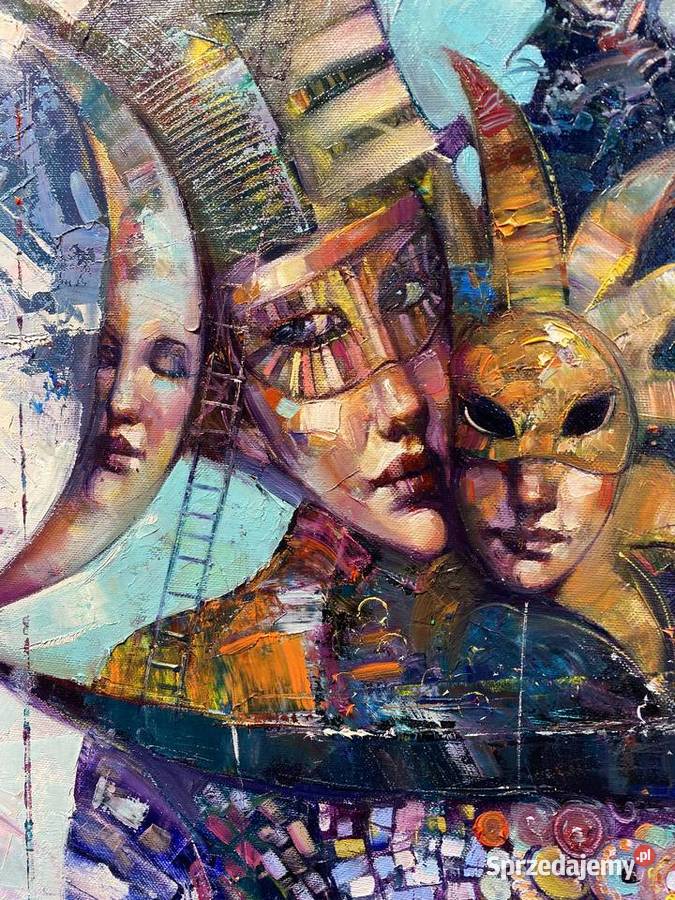 Pitsko Giennadij Tajemnica 100x100 obraz olejny Rumia sprzedam