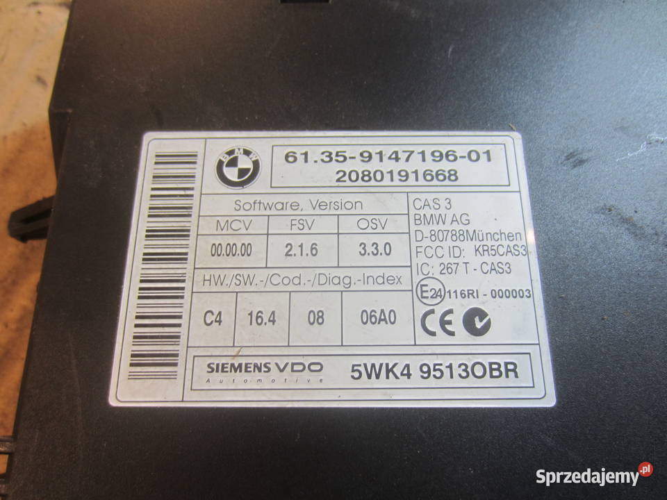 sterownik moduł cas 3 bmw e92 e90 e91 e93 e60 Szczecin