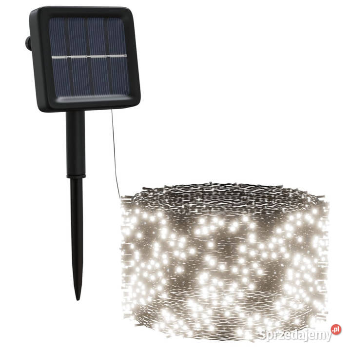 Solarne lampki dekoracyjne 5 5x200 LED zimne Warszawa