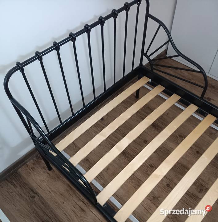 Łóżko Minnen 17467 Ikea czarne że stelażem Zbylitowska Góra sprzedam