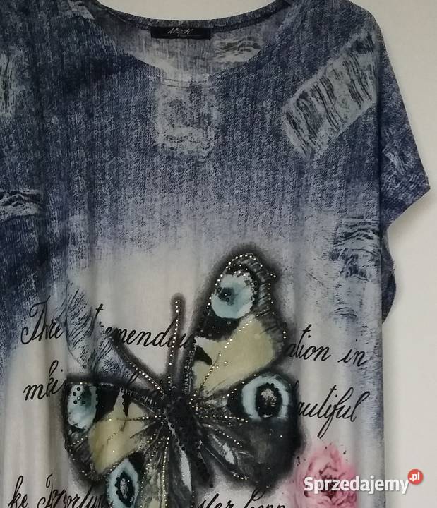 XL48 Wygodna tunika w motyle M2K Rozmiar 48