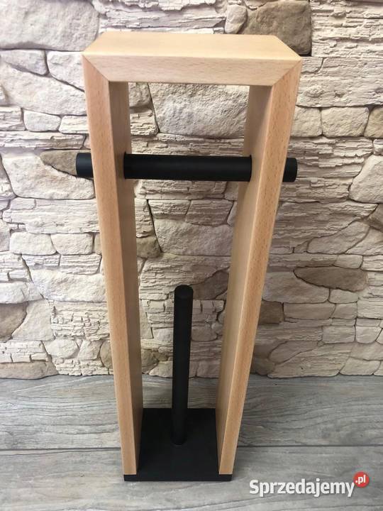 Stojak drewniany LOFT na papier toaletowy wiele Akcesoria łazienkowe Dębica