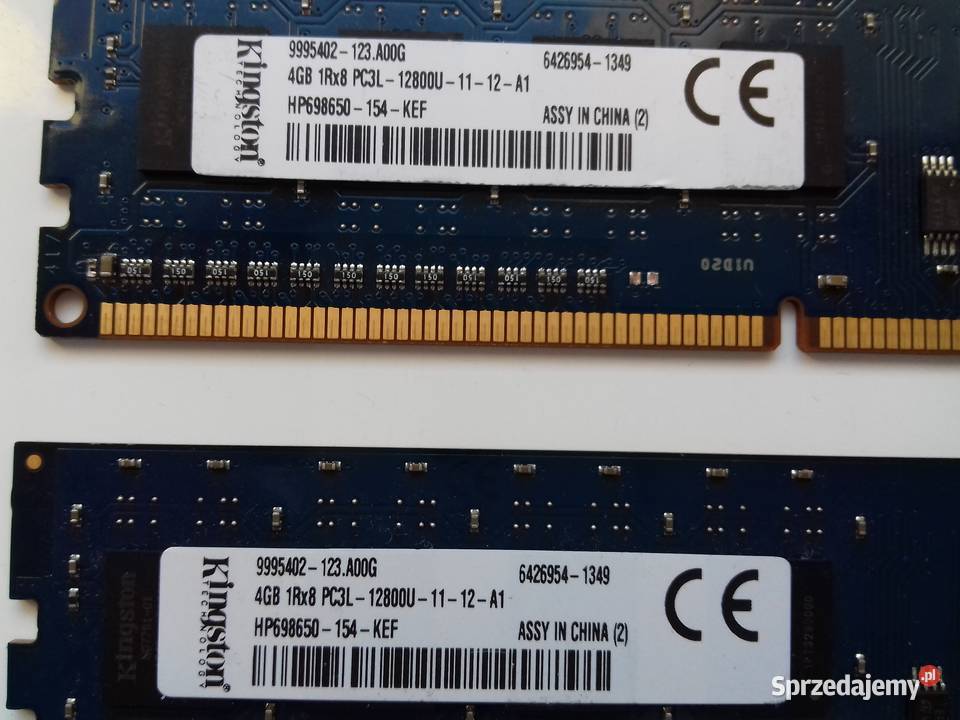 Kingston DDR3 2x4GB PC3L 12800U 1600Mhz CL11 Pamięci Bydgoszcz