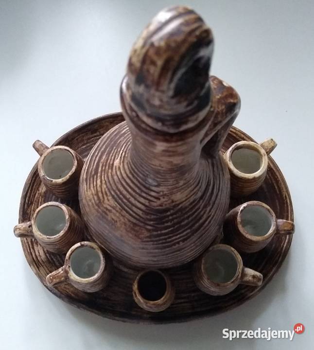 Karafka z kieliszkami Ceramika Porcelana i szkło pomorskie Gdańsk