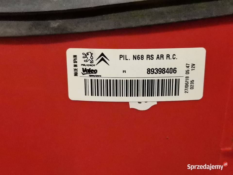 CITROEN XSARA PICASSO LIFT 0407 LAMPA PRAWY TYŁ osobowe Międzychód