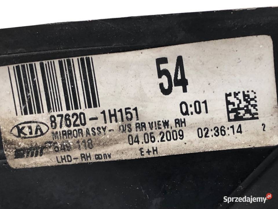LUSTERKO PRAWY KIA CEED Hatchback 0612