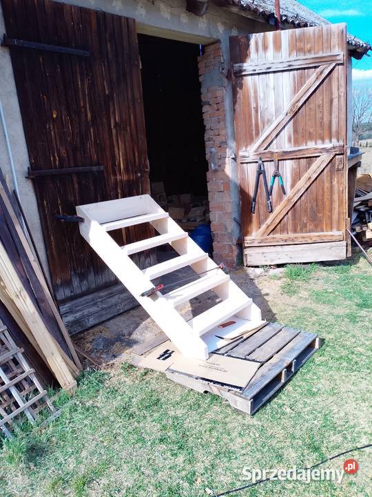 Schody grube 45 mm drewniane ganek taras weranda Barlinek sprzedam