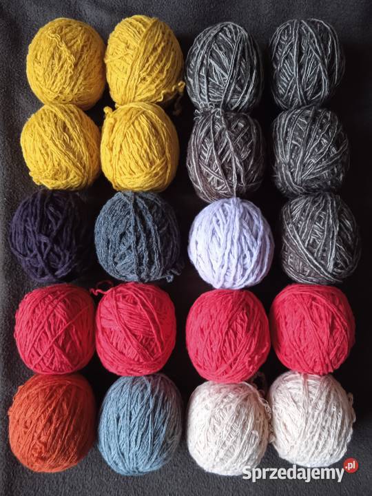 Kolorowa włóczka na szydełko na druty 20 kulek Kraków