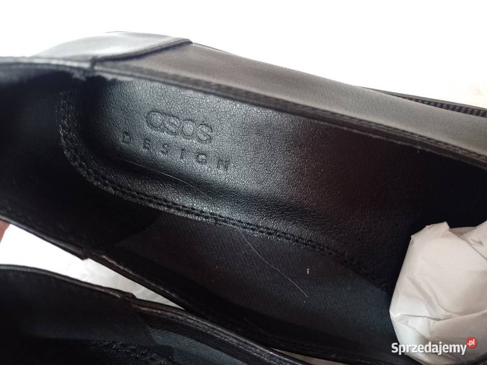 42 ASOS Czarne mokasyny baleriny biznesowe z Asos małopolskie Kraków