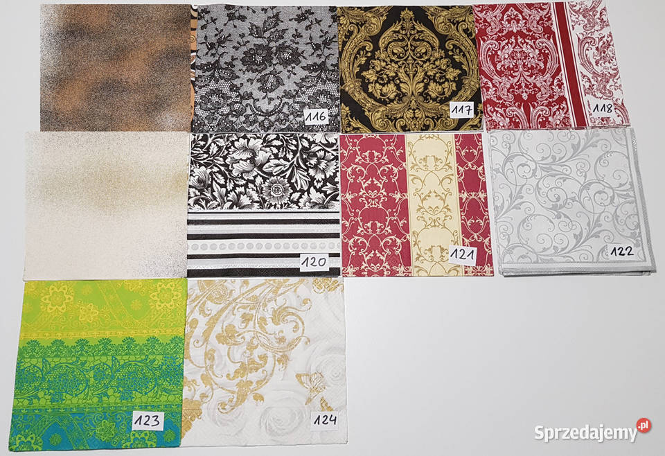 Serwetki decoupage zestawy 1 12 Antyki, Sztuka, Kolekcje Siemianowice Śląskie