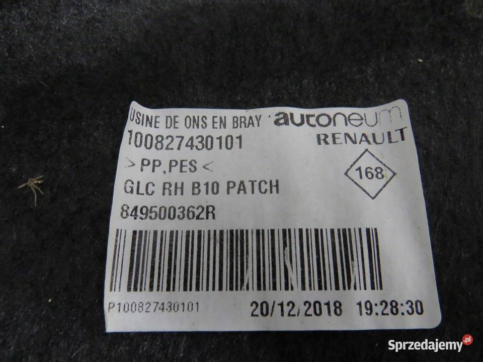 BOCZEK BAGAŻNIKA PRAWY RENAULT ZOE sprzedam