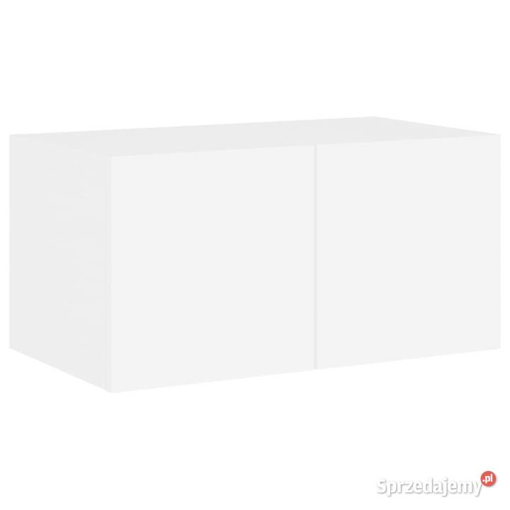 Ścienna szafka TV z LED biała 60x35x31 WM837267 Meble Warszawa